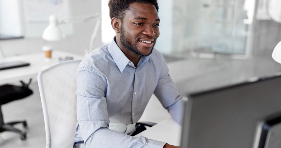 A person using a computer