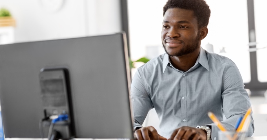 A person using a computer