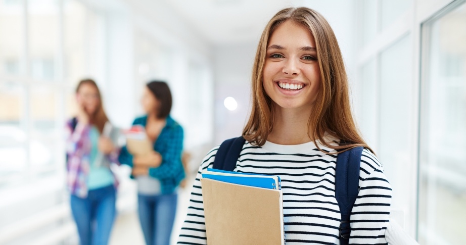 A smiling student